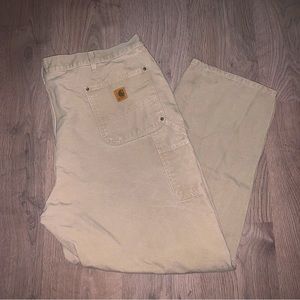Carhartt Pants Men’s Sz 46x32 Dungaree Fit Light Brown